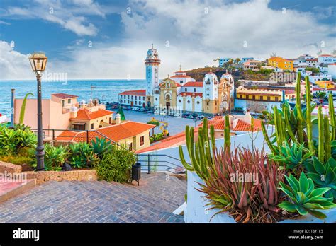 View of Candelaria town of Tenerife, Canary Islands, Spain Stock Photo - Alamy