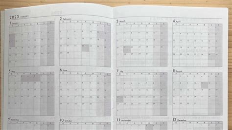 自分軸手帳2023 年間カレンダーの使い方｜あさもっちゃんのブログ