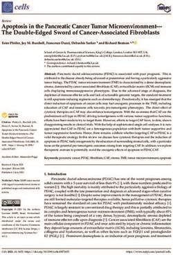 Apoptosis In The Pancreatic Cancer Tumor Microenvironment The Double