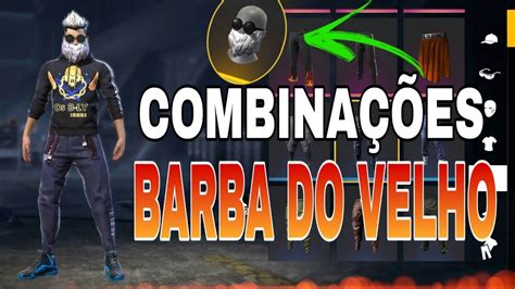 MELHORES COMBINAÇÕES DE ROUPAS NO FREE FIRE BARBA DO VELHO