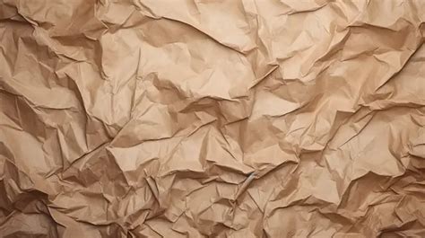 Vintage Background With Crumpled Brown Paper Texture Rustic Paper