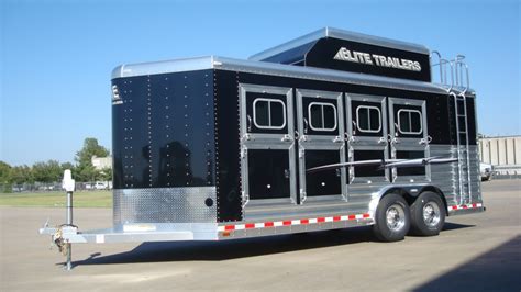 Bumper Pull Slant Load Aluminum Horse Trailer Elite Custom Aluminum