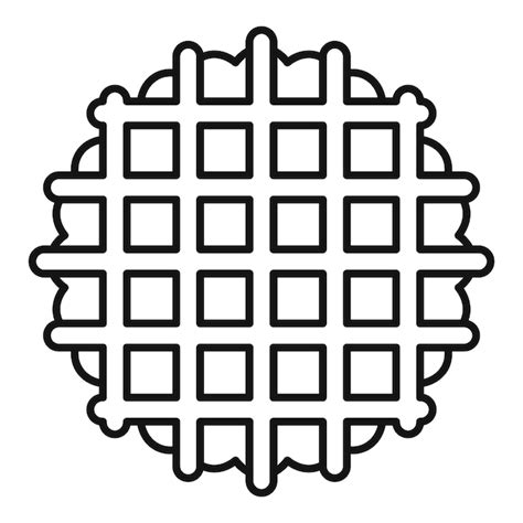 Premium Vector Waffle Cookie Icon Outline Waffle Cookie Vector Icon