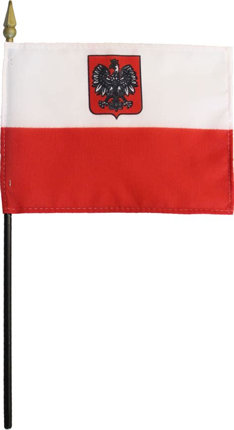 Poland - 4"X6" Stick Flag (Eagle) - Walmart.com