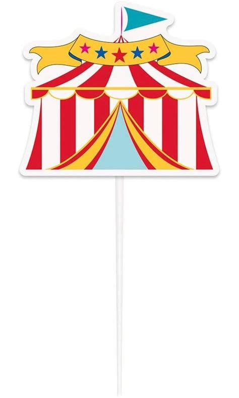 Circus Tent Cake Topper 8 75 In X 4 In Circus Carnival Party 1 Count Etsy