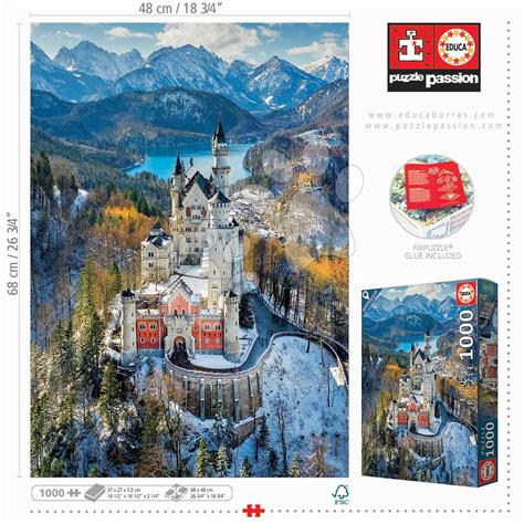 Puzzle Ch Teau De Neuschwanstein Pi Ces Avec Colle Educ