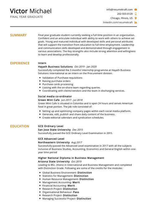 Mastering Your Recent College Graduate Resume A Step By Step Guide In