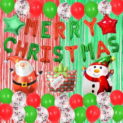 Merry Christmas Foil Balloon Set 16inch Party Decorations Party