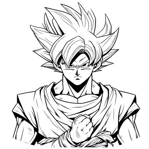 Dibujos De Goku Para Colorear Etsy M Xico