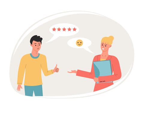 People Talk Share Their Opinions Give Review Rating And Feedback