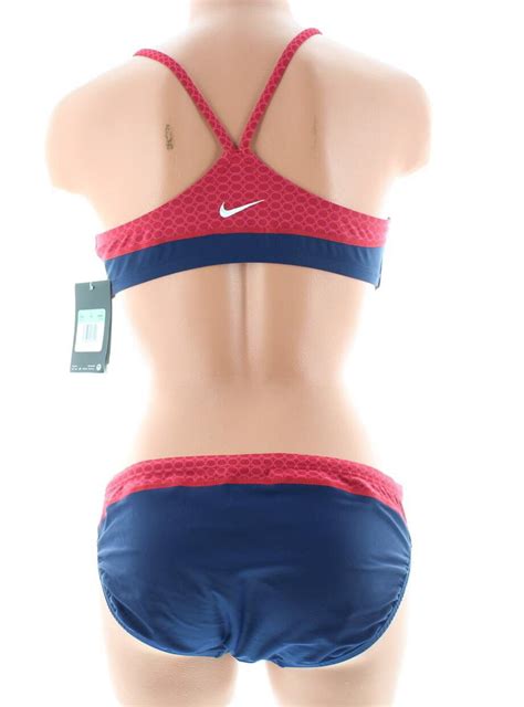 Nike Swim Womens Lifeguard Guard 2 Piece Bikini Swimsuit Ebay