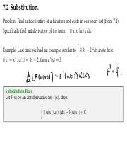 Mastering Substitution Rule For Antiderivatives Course Hero