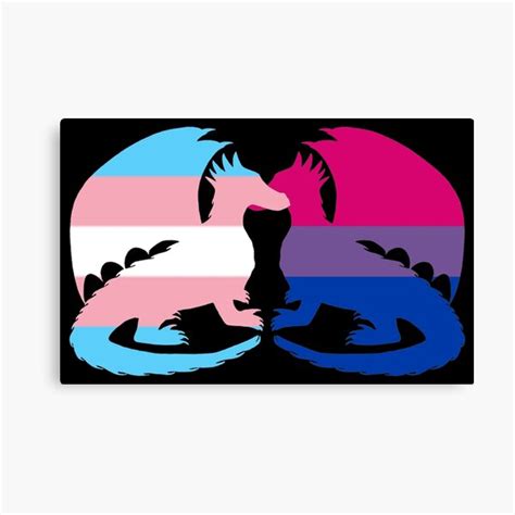 Bi Trans Pride Dragons Canvas Print For Sale By Shaneisadragon