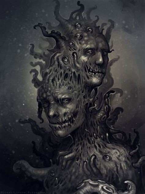 Seres Oscuros Dark Beings Monster Concept Art Art Illustration