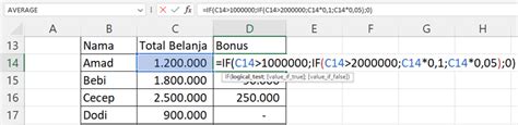 Panduan Lengkap Penggunaan Fungsi If Excel Rumus If Tunggal Ganda