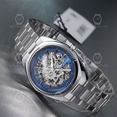 Bulova Old Classic Skeleton Automatic Men S Watch A Blue