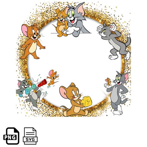 Tom And Jerry Frames Transparent Background Pngsvg Digital Download