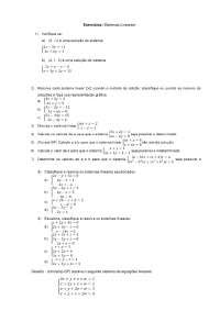 Exercicios Algebra Linear Docsity