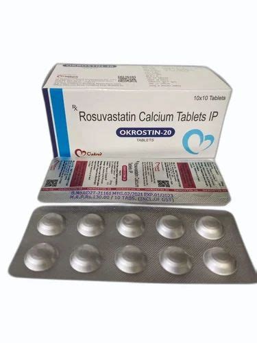 Rosuvastatin Calcium 20 Mg Tablets At Rs 1300 Box Rosuvastatin