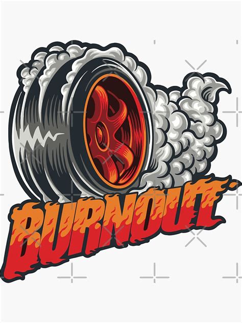 Burnout Sticker For Sale By Renju Harilal Redbubble