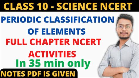 Ch Periodic Classification Of Elements Ncert Activities Solutions