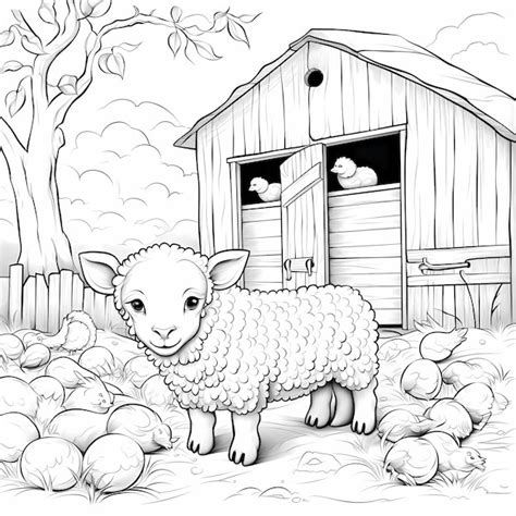 Images de Coloriage Moutons Ferme Téléchargement gratuit sur Freepik