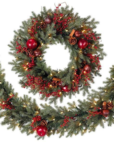 Heritage Spice Christmas Wreath And Garland Balsam Hill Artificial