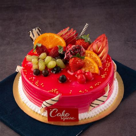 Fresh Fruit Blueberry Mango 1 Kg Birthday Cake By Cake Square Send