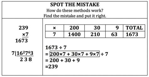 Years 4 7 Spot The Mistake Aiming High Teacher Network