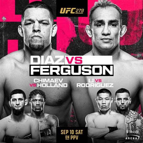 Ufc Diaz Vs Ferguson Event Poster Mma Junkie