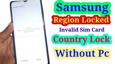 Invalid Sim Card Samsung Network Lock Remove Samsung A13 5g Without Pc