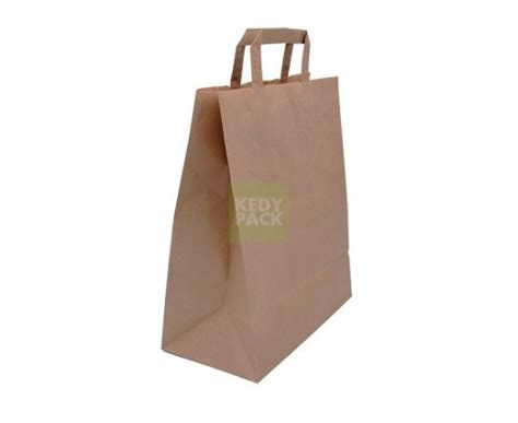 Sac papier kraft avec poignée Unité Carton Couleur Kraft Dimension L22