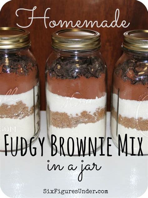 Fudgy Brownie Mix In A Jar Fast And Easy Homemade T Six Figures Under Recipe Easy