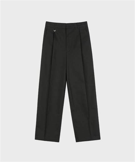 MUSINSA LIEU HOMME Wide Chin Cotton Pants Black