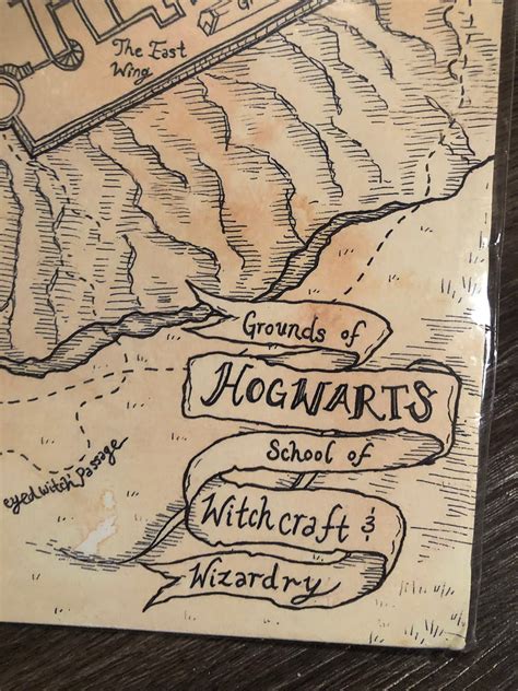 Harry Potter Hogwarts Grounds Map Etsy