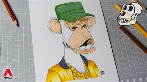 Drawing Eminem S Bored Ape Yacht Club Nft Time Lapse Artisan Youtube