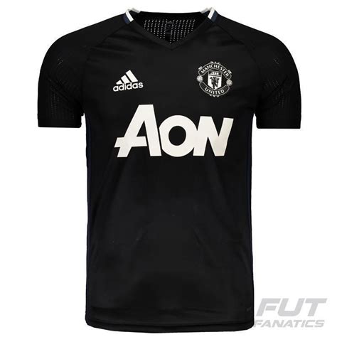 Camisa Adidas Manchester United Treino Preta Futfanatics