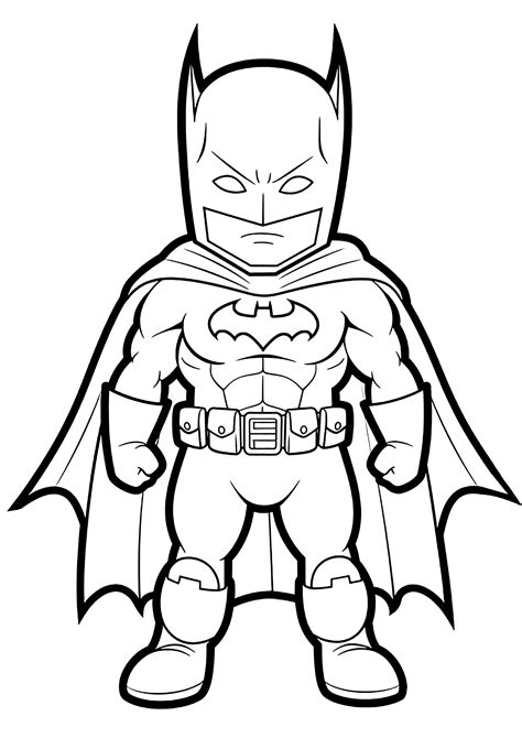 Batman Easy Coloring Page Batman Coloring Pages For Kids