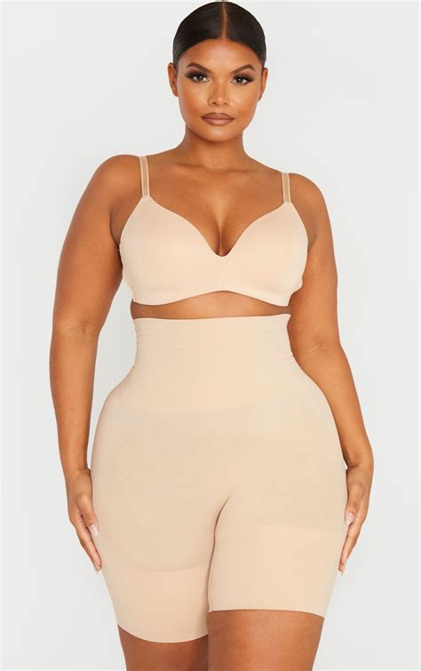 Plus Nude High Waist Control Shapewear Shorts Plus Size Plt