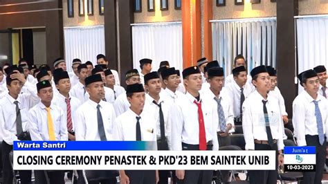 Closing Ceremony PENASTEK PKD 23 Fakultas Sains Dan Teknologi