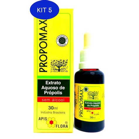 Kit 5 Própolis sem álcool Propomax 30ml Submarino