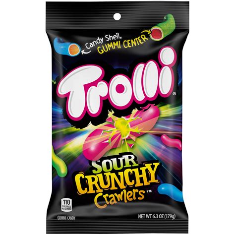 Trolli Sour Crunchy Crawlers Gummi Worms Candy Bag 63 Oz Deal
