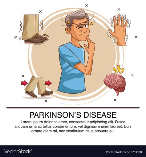 Parkinsons Disease Infographic Royalty Free Vector Image