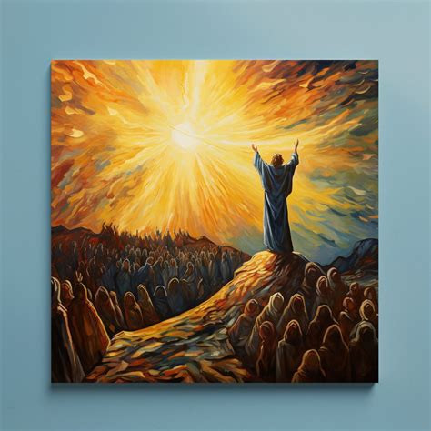 Jesus the Sermon on the Mount Digital Artwork, Christian Gifts, Impressionist Painting Style ...