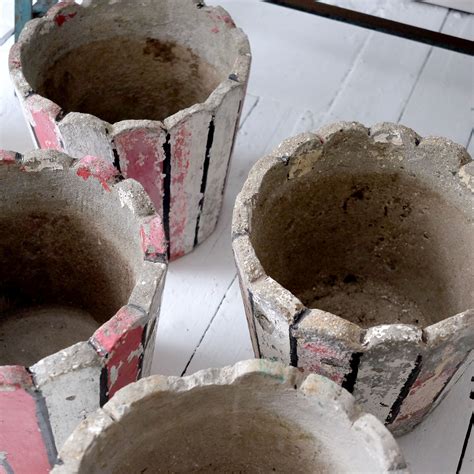 Multicoloured Concrete Planters Puckhaber Decorative Antiques