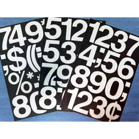 Pack Of X Mm White Vinyl Sticky Letters Numbers Self