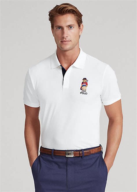 Custom Slim Fit Polo Bear Polo Shirt Golf Equipment Clubs Balls