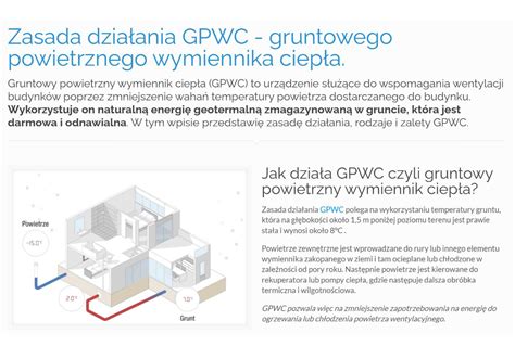 Zasada Dzia Ania Gpwc Gruntowego Powietrznego Wymiennika Ciep A