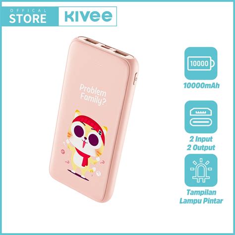 Jual Hot Kivee Powerbank Fast Charging Mah Dual Usb Macaron Super Thin With Charger Kabel