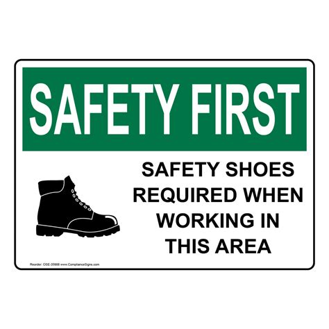 Ppe Foot Sign Safety Shoes Required Ubicaciondepersonascdmxgobmx
